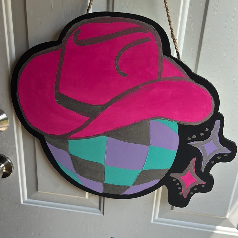 Pink and Black Urban Graffiti Painting